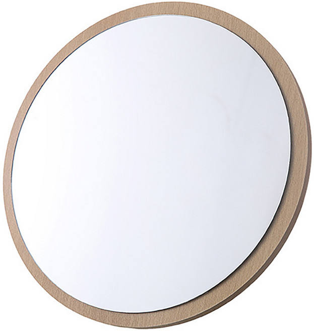 맙소샵 슬림우드 접이식 트레스룸 탁상거울 HR2629, 원형