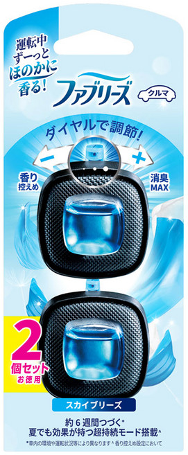 febreze 風倍清 車用出風口消臭芳香劑 2.5ml 2件組, 1組, 晴空清香
