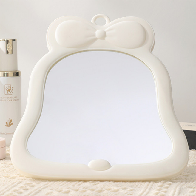 맙소샵 미니 종모양 벽걸이 탁상거울 HR2624, 크림