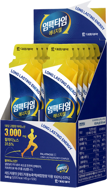 대웅제약 임팩타임 에너지젤, 45g, 12개