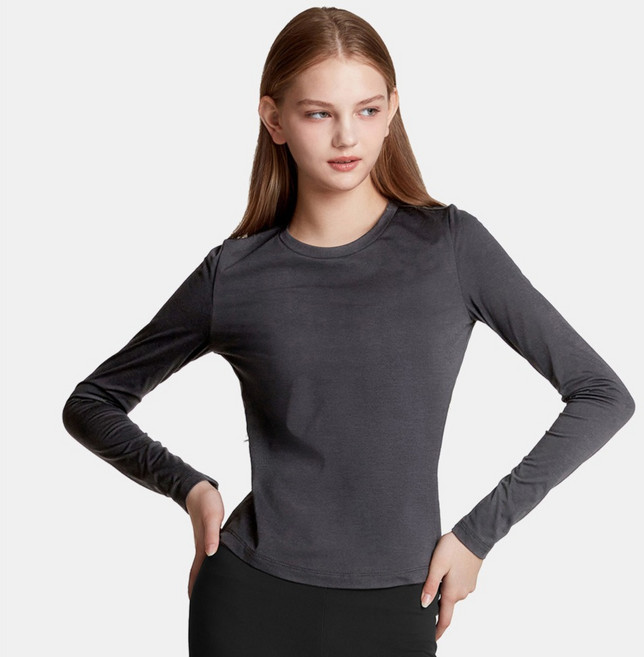 테슬라 여성용 부드러운 애슬레저 긴팔 티셔츠