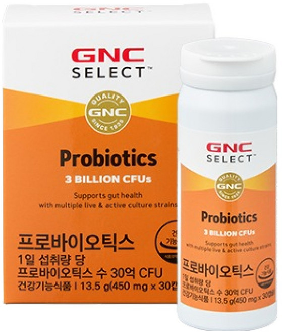 GNC 프로바이오틱스 유산균 13.5g, 1개, 30정