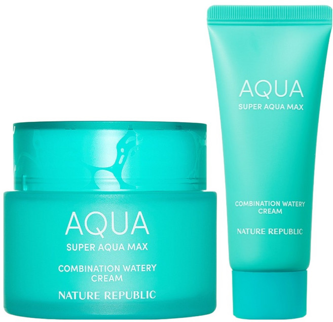 네이처리퍼블릭 슈퍼 아쿠아 맥스 컴비네이션 수분크림 120ml + 40ml 세트, 1개