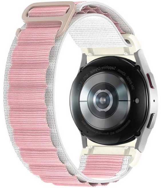 JELLY.TIGER Galaxy Watch Alpine Loop 錶帶 翼型 20mm, 粉色線條, 1個