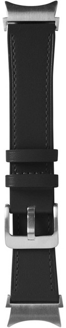 젤리타이거 갤럭시워치 프리미엄 가죽 밴드 스트랩 날개형 20mm, 블랙, 1개