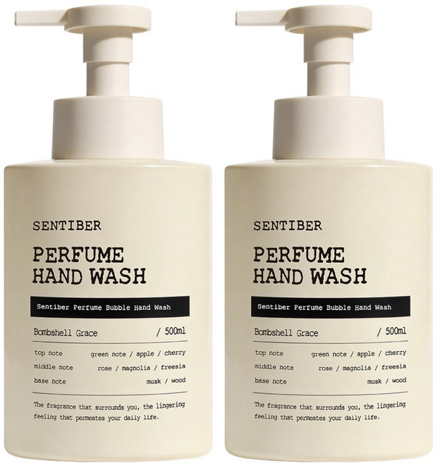 SENTIBER 香氛泡沫大容量洗手乳 Bombshell Grace, 2個, 500ml
