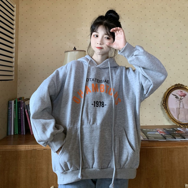 DMELD 女款休閒街頭風Oversize長袖T恤