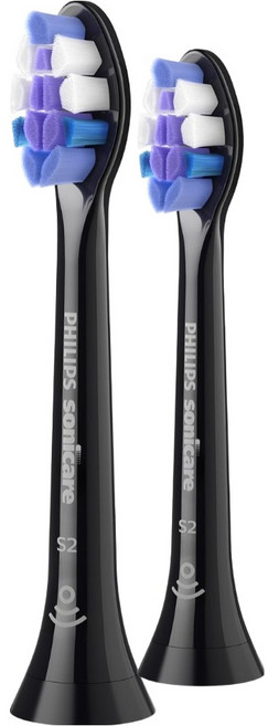 PHILIPS 飛利浦 韓國 SonicCare 敏感型超細軟毛牙刷刷頭 黑色 2入, HX6052/91, 1個