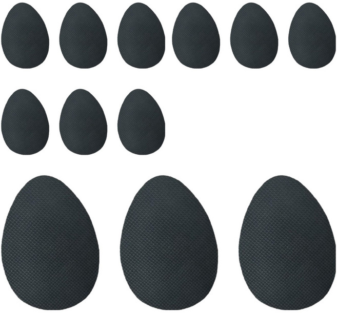 파파홀릭 초강력 논슬립 구두 신발 미끄럼방지 밑창패드, 블랙, 12개