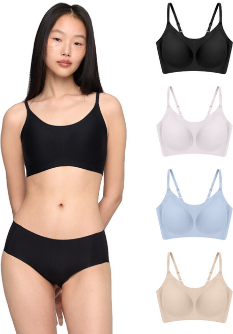 24hrs. 無感失憶細肩內衣4件組 經典款