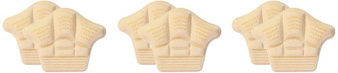 파파홀릭 푹신한 뒤꿈치 보호 신발 뒷꿈치 패드 2종 x 3세트, 아이보리, 1세트