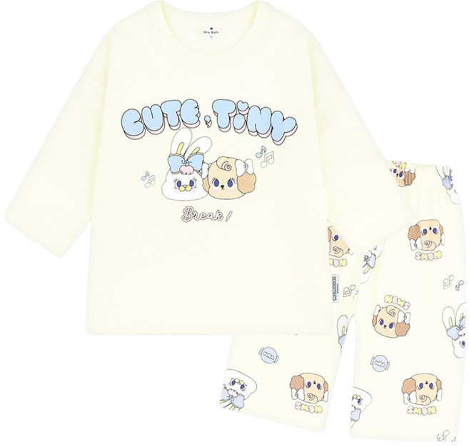 Milk Baby Momorei Mokoriko 七分袖家居服套裝