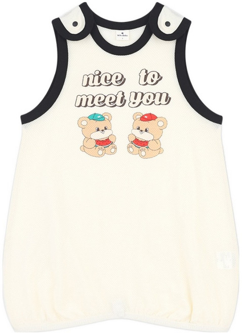 MilkBaby 아동용 트윈베어 코튼메쉬 수면조끼