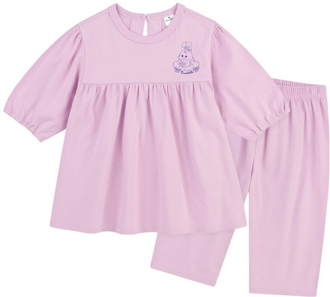 MilkBaby 구름두둥실 래빗 7부 상하의 세트