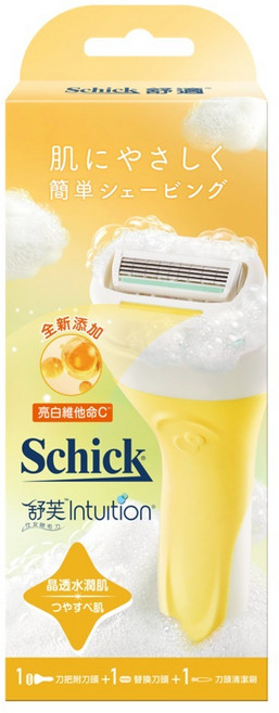 Schick 舒適牌 舒芙仕女除毛刀 晶透煥亮 刀把 + 刀片 2個, 1個, 1個裝