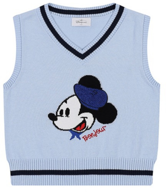 디즈니베이비 아동용 미키 봉쥬르 니트 조끼