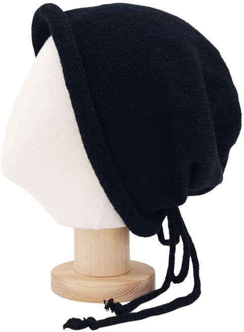 바른리빙 주방 위생 울 두건 비니 DK-20, 블랙, 1개