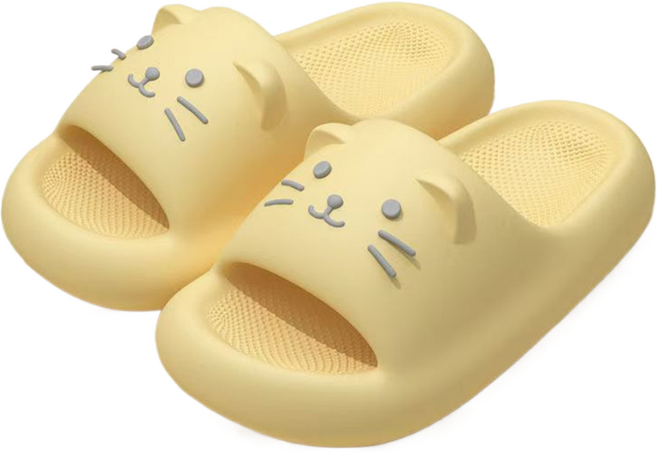 코다치프 말랑말랑 PVC 쫀득욕실화, 노란색, 1개