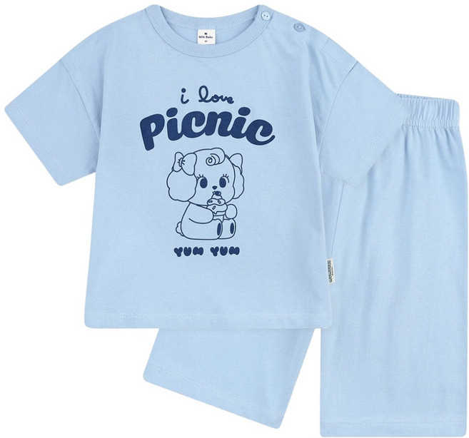 MilkBaby 모모레이 소풍가자 상하의 세트