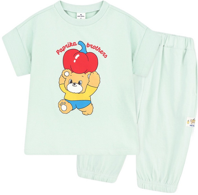 MilkBaby 파프리카 좋아 상하의 세트