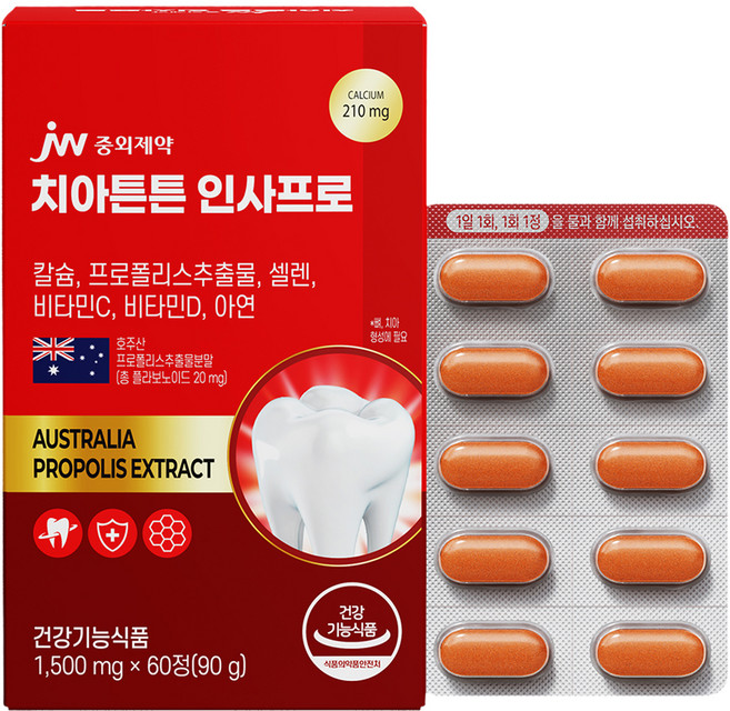 JW중외제약 치아튼튼 인사프로, 1개, 60정