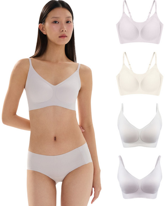 24hrs. 無感失憶細肩內衣4件組