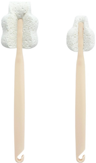 더마더 스펀지 젖병솔 + 젖꼭지솔 세트, 크림, 1세트