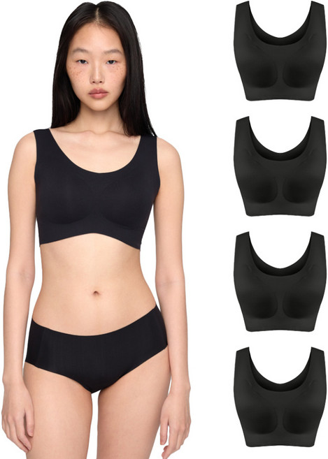 24hrs. 無感失憶寬肩內衣4件組 經典款