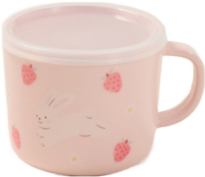 모던하우스 해피스프링 멜라민 머그컵 200ml, 1개, 토끼 뚜겅 머그