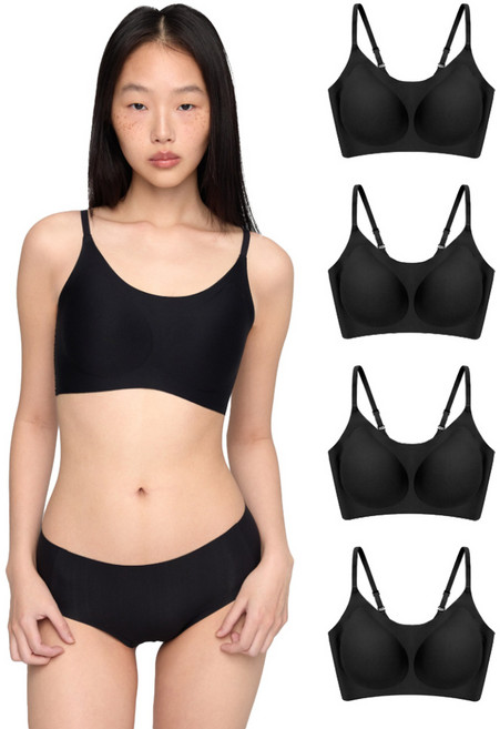 24hrs. 無感失憶細肩內衣4件組 經典款