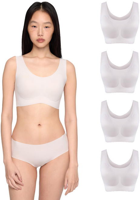 24hrs. 無感失憶寬肩內衣4件組 經典款
