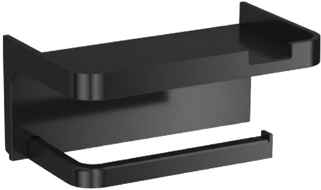 쉐리엘 고급 무타공 휴지걸이, 블랙, 1개