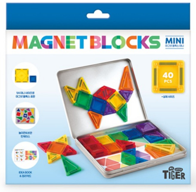 마이리틀타이거 마그넷 블록스 미니, 혼합색상, 1개