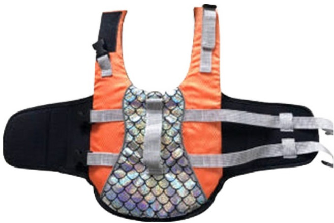 리치독스 강아지 인어 수영복, 오렌지, 1개