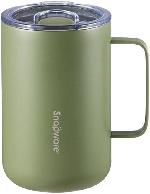 Corelle Brands 康寧餐具 輕瓷不鏽鋼保溫保冰辦公杯, 藤蔓綠, 1個, 620ml