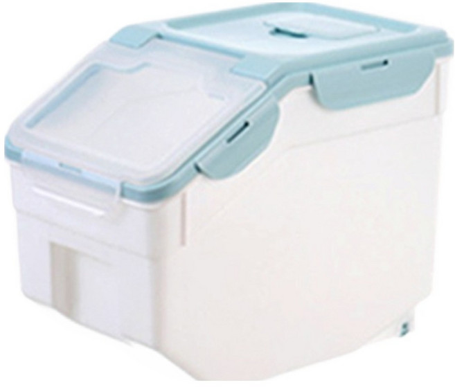 리치독스 반려동물 공기 습기차단 사료보관함 소형 4~6kg, 블루, 1개