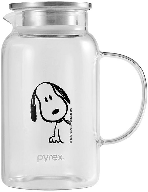 Corelle Brands 康寧餐具 耐熱壺, 歪頭款 玻璃色, 1個, 1450ml