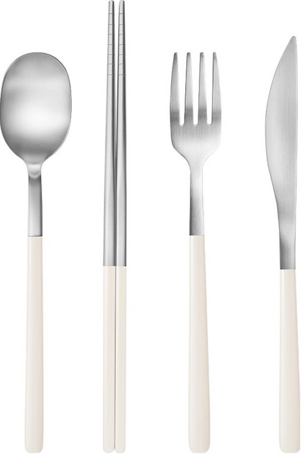 바겐슈타이거 데일로어 커트러리 세트, 밀크 베이지, 1세트, 숟가락 + 젓가락 + 포크 + 나이프