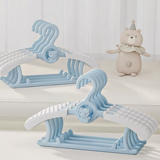 앞날창창 논슬립 길이조절 가능 유아 옷걸이, 블루, 30개