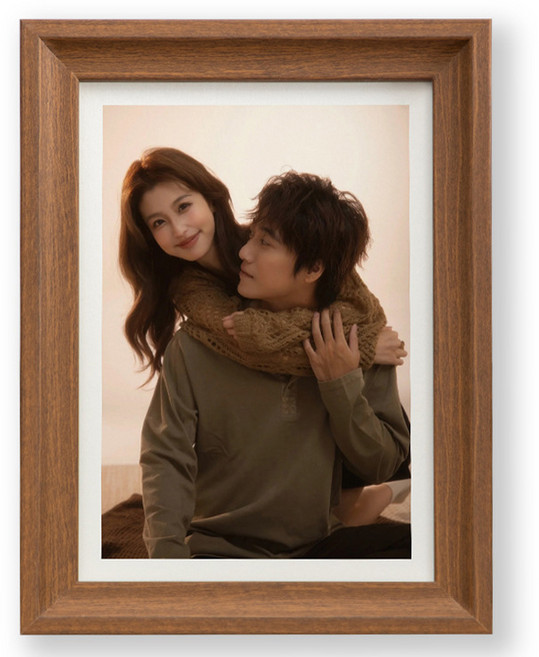 앞날창창 우드 프레임 인테리어 사진 액자, 1개, 호두