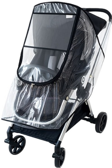 맘스포유 스마트핏 절충형 디럭스 유모차 레인커버, 1개, 투명