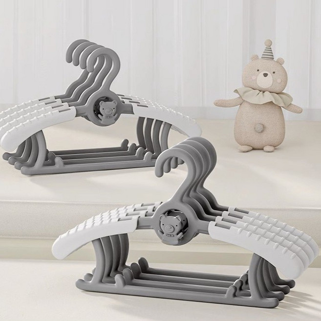 앞날창창 논슬립 길이조절 가능 유아 옷걸이, 그레이, 30개