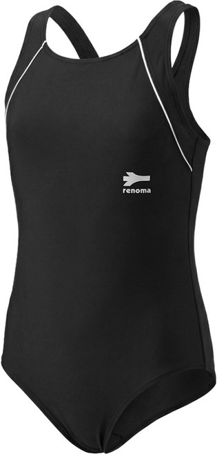 레노마 수영복 파이핑 라인 U백 원피스 수영복 RN-GS2G505 BK