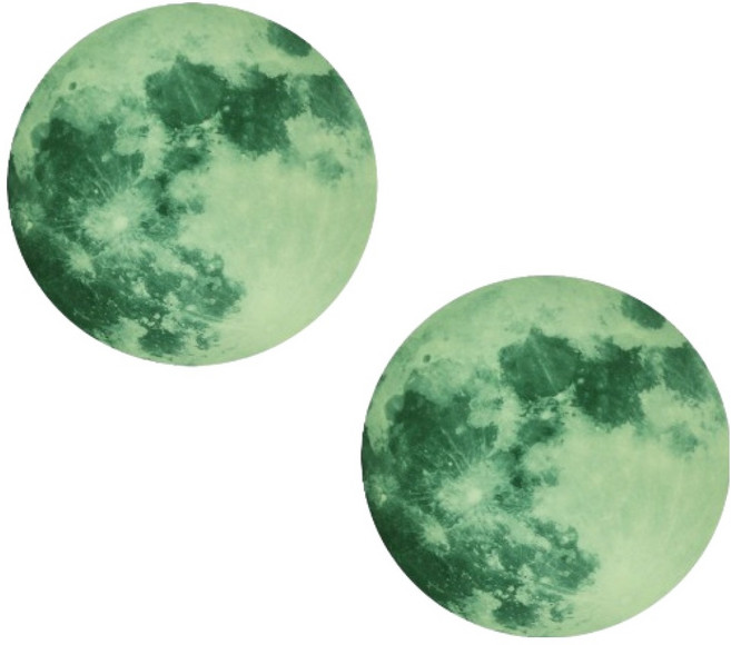 보미프 야광 벽 스티커, 01 달 두개 셋트