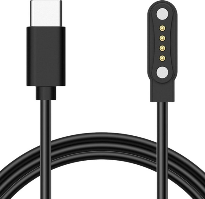 스페이스쉴드 플라우드 노트 호환 스탠다드 USB C타입 충전 케이블 1m, 블랙, 1개