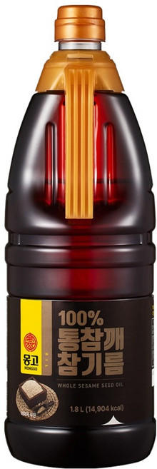 몽고식품 100% 통참깨 참기름, 1개, 1.8L
