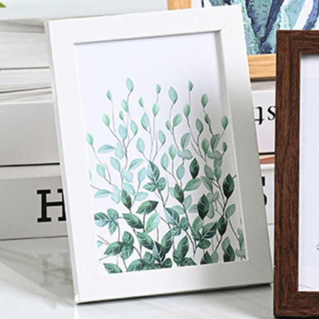 뎁시스 나무 프레임 액자, 1개, 화이트