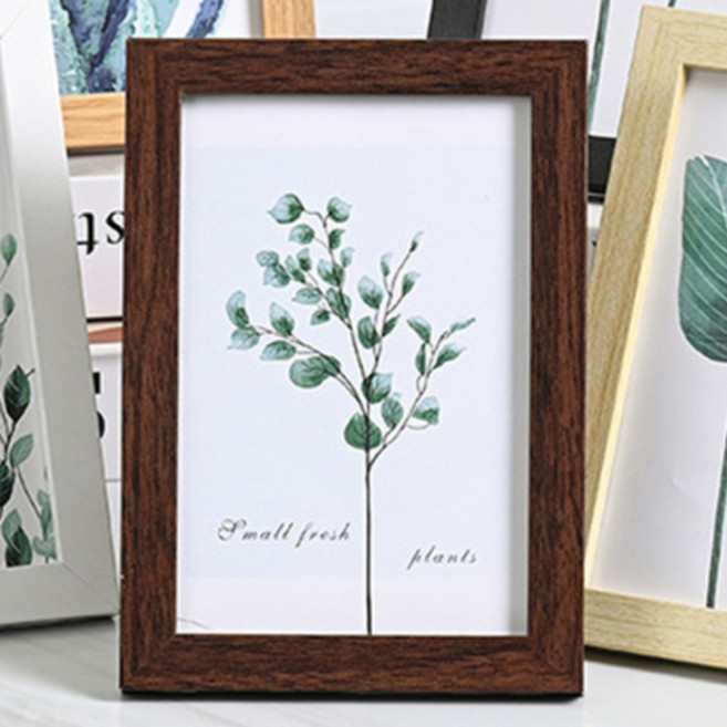 뎁시스 나무 프레임 액자, 1개, 진한 브라운