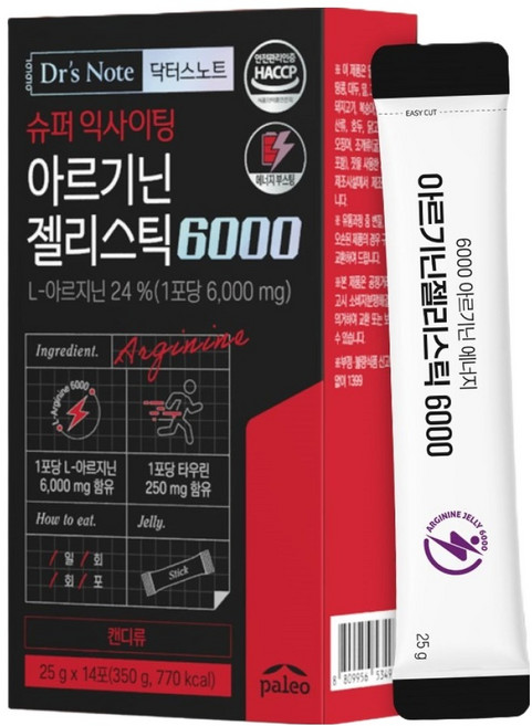 DrSNote 超級活力精胺酸果凍條 6000 14入, 350g, 1個