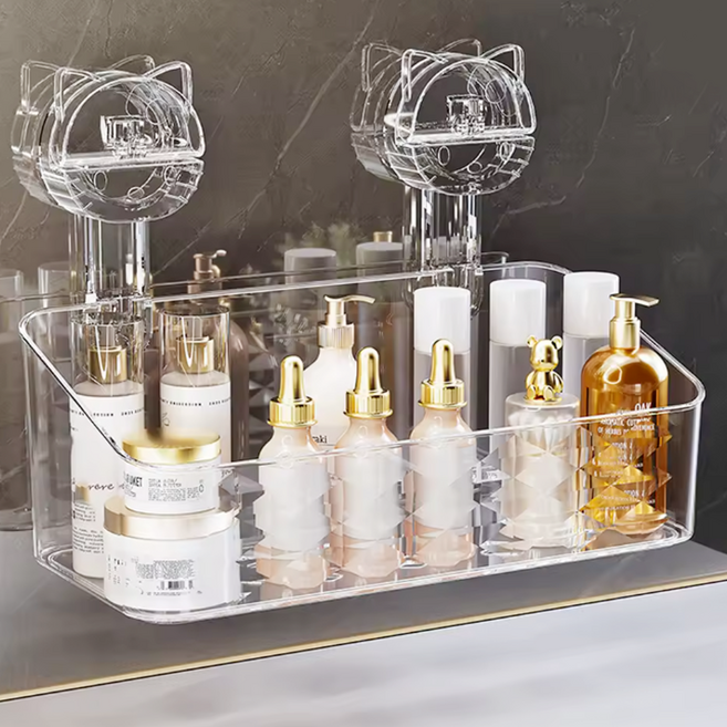 코다치프 무타공 욕실선반, 투명, 1개